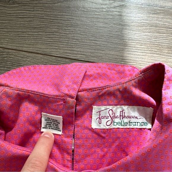 Vintage Jane Schaffhausen Belle France Floral Dress - Saks Fifth Ave Tag Size 4 - Picture 4 of 10